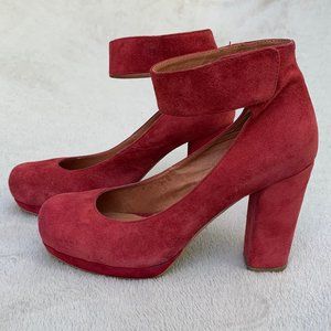 Jeffrey Campbell Vintage Aurora Burgundy Suede Heels